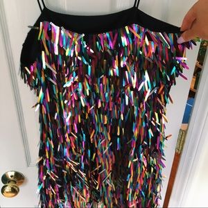 Forever 21 Spiky Sequin Rainbow Dress
